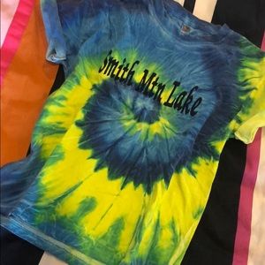 Hanes Cotton Tee Smith Mountain Lake Va Tie dye